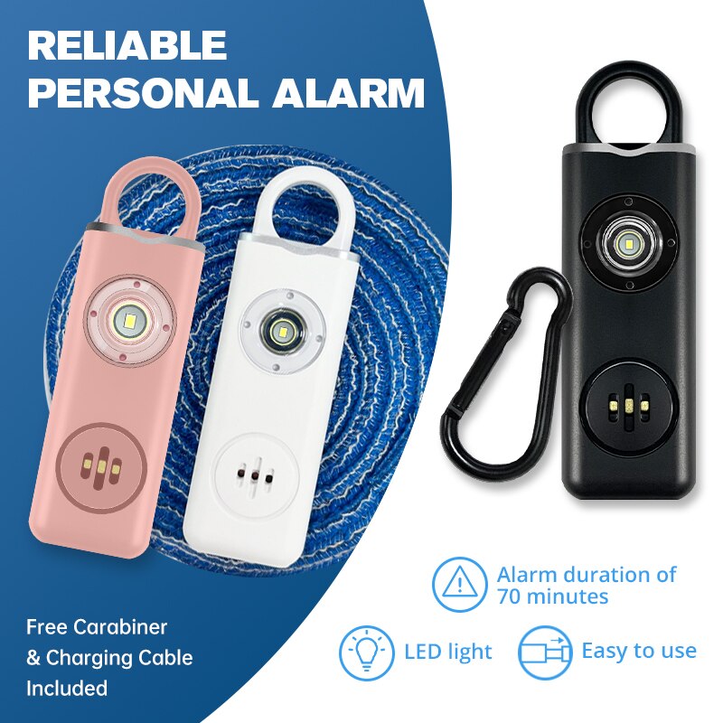 Personal Alarm Keychain - Oryginalna syrena bezpieczeństwa dla kobiet-syrena 130dB,