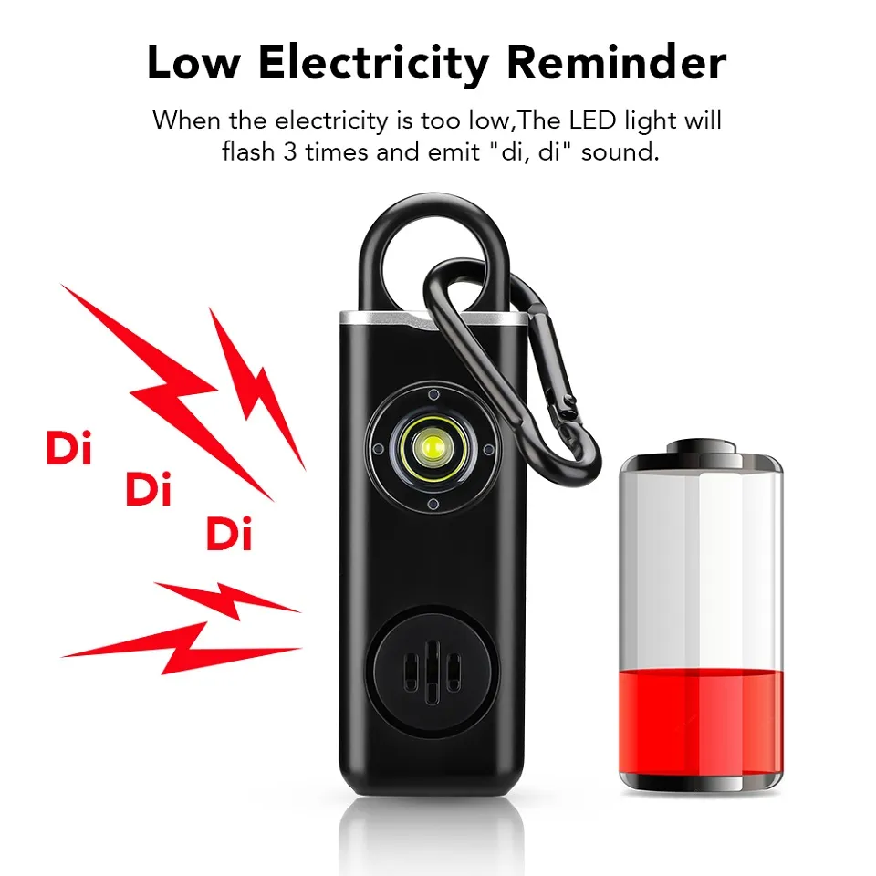 130dB Alarm samoobrony przenos – Personal Alarm Keychain recenzja i cena